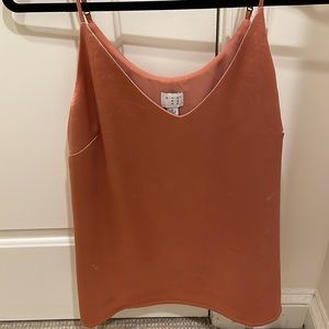Glossy Dark Orange Tank Top Large